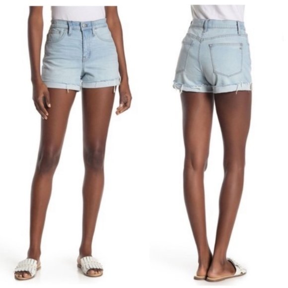 madewell high waisted jean shorts